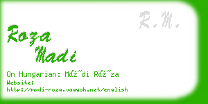 roza madi business card